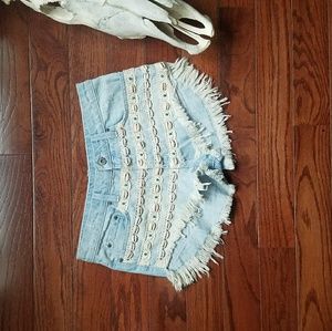 LF denim shorts